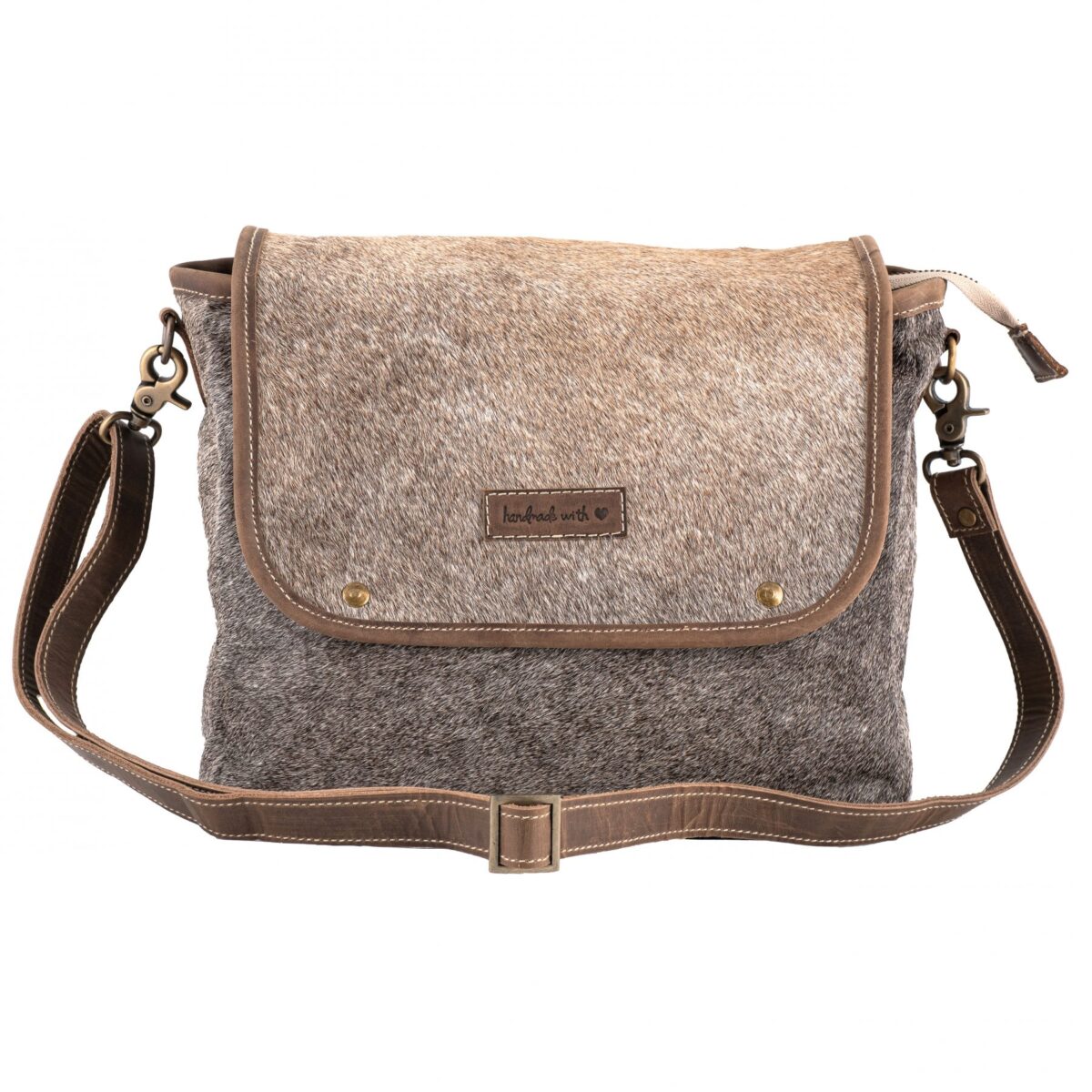 SB-2051 (1) Eqeuliene Leather And Hair On Bag - Image 1