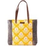 Buy Lustrio Tote Bag Online in USA- Yellow Tote Bag- Sixtease Bags