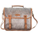 Bedazzled Leather And Hair On Bag