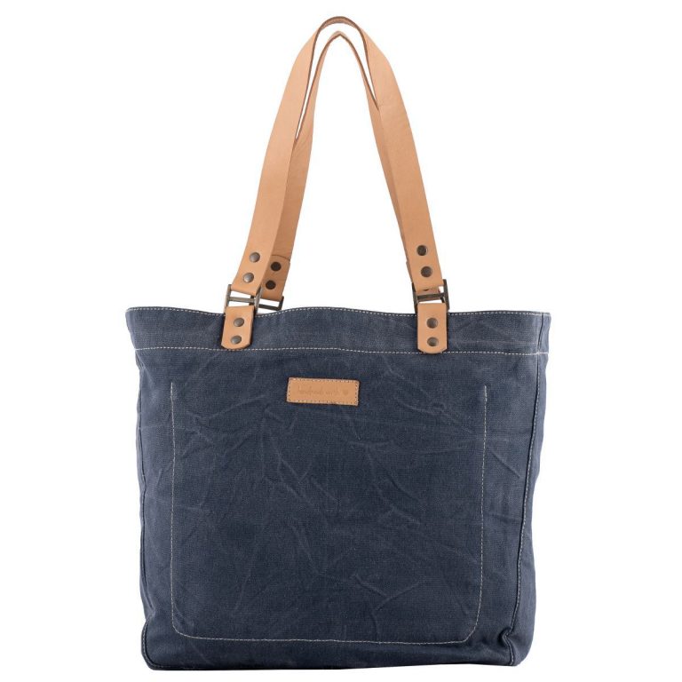 Buy Vuierra Tote Bag Online in USA-Dark Blue Tote Bag-Sixtease Bags