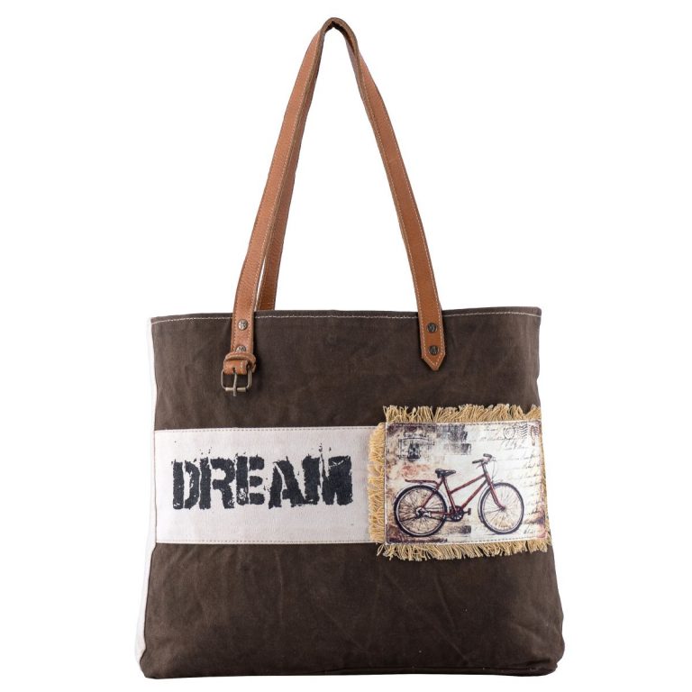 Buy Dream Tote Bag Online-Upcycled Canvas Bag-Sixtease Bags