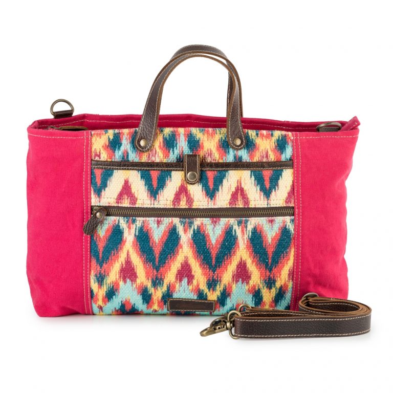 Motley - Buy Upcycled Canvas Bags - Pink Messenger Bag- Sixtease Bags