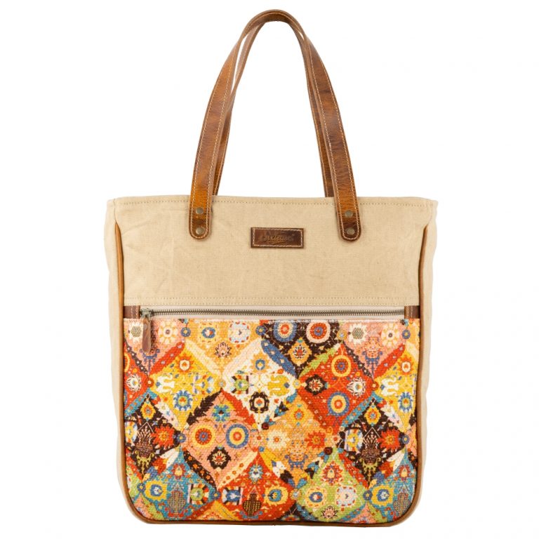 Buy Sakura Tote Pack Online in USA-Upcycled Canvas Bag-Sixtease Bags -Vintage Bags